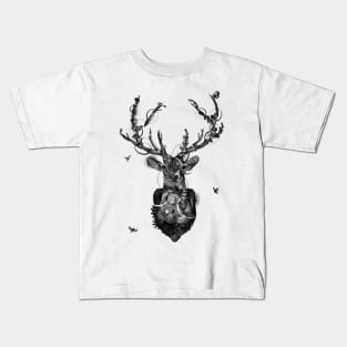 Deerhead b/w Kids T-Shirt